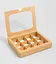 Коробка для 12 конфет сладостей зефира, макаронс или тарталеток 200×156×30 мм, крафт, с прозрачным окошком, Vals Крафт 87850 - миниатюра 1