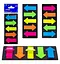 Закладка неонова "Stick Notes Стрілка" COLOR-IT Р06-1, 5 кольорів - мініатюра 1