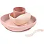 Набір Beaba 4+ тарілка миска стакан ложка рожевий/кремовий (913604) - мініатюра 1