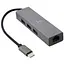 Хаб Usb Cablexpert A-CMU3-LAN-01, Grey, Type-C 3.1 - 3xUsb 3.1 / GLan, кабель 17 см, алюминиевый корпус - миниатюра 1