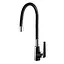 Смеситель для кухни Frap F4457 с гибким изливом черный/хром Черный матовый - миниатюра 1