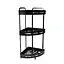 Полка Homax трехуровневая угловая алюминиевая 57х23.7х23.7 см черная (EBA-3530 BL) - миниатюра 2