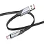 Кабель HOCO U119 USB to Type-C 5A, 1.2m, nylon, aluminum connectors, Black - мініатюра 3