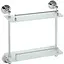 Полка Bemeta Retro двойная стеклянная хром 144301122, Белый - миниатюра 1