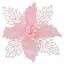 Ялинкова іграшка MIS LT Квітка Різдвяник 17х17х4 см рожевий - мініатюра 1