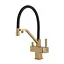 Змішувач для кухні під фільтр з гнучким виливом золото Frap G4395-63 Чорний/золото - мініатюра 1