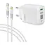 Сетевое зарядное устройство Intaleo TCGQPD120L (1USBx3A) White (1283126510007) + кабель Lightning - миниатюра 1