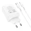 Адаптер сетевой HOCO Type-C to Lightning cabel Start three-port charger N33 белый - миниатюра 5