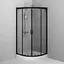 Душевая кабина Am.Pm Gem 1/4 Round 90x90 см без поддона black W90UG-401-090BT, прозрачная, черная - миниатюра 3