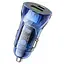 Зарядное для авто HOCO Z47A 30W Transparent 2 порта зу для машины синее прозрачное - миниатюра 3