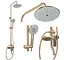 Душова система Rea Verso Brushed Gold з виливом REA-P9146, Золотий - мініатюра 3