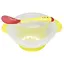 Тарілка на присосці прозора MGZ-0100(Yellow) з термоложкою та кришкою - миниатюра 1