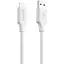 Кабель Proove Striped Silicone USB-A to Lightning 1m White (CCSS00001102) [133336] - миниатюра 1