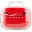 Силіконовий футляр з мікрофіброю для навушників Airpods Pro Червоний / Red - мініатюра 4