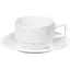 Чашка з блюдцем Wilmax порцелянова 220 мл біла (WL-993008/AB) - мініатюра 1