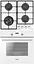 Комплект Hansa духовка электрическая + поверхность газ на стекле белый - миниатюра 2