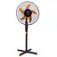 Напольный поворотный электрический вентилятор Wimpex WX-1612 с защитной решеткой 100Вт Черный/Оранжевый - миниатюра 1