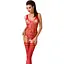 Бодистокинг Passion BS051 комбинезон имитация чулок и боди S/M/L red - миниатюра 1