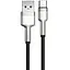 Дата кабель Baseus Cafule Metal Data USB to Type-C 66W (2m) (CAKF0002) Black - мініатюра 3