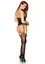 Leg Avenue Jacquard net bodystocking OS Black One size - мініатюра 3