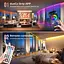 LUXONIC 16.4FT 5M Неонова світлодіодна стрічка, RGB світлодіодна стрічка, Bluetooth Гнучкий силіконовий неон з APP/пилемним - мініатюра 4