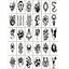 Набор детских временных тату Черные мини №5 black-tattoo-mini-set-5-T - миниатюра 1