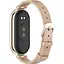 Шкіряний ремінець MiJobs для фітнес-браслета Xiaomi Mi Band 8 і 9 Type B червоний, тримач - золотистий - мініатюра 1