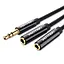 Кабель-разветвитель Vention 3.5mm Male to 2*3.5mm Female Stereo 0.3m Black (BBSBY) - миниатюра 1