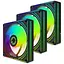 Вентилятор 120 мм GameMax RA300 чорний 3 шт. 120х120х25 мм ARGB підсвічування 800-1600 об/хв до 31.21 дБ 4-pin (PWM, 50 см) - мініатюра 1