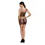 Бодистокинг - мини-платье с бабочками Passion BS090 black One size - миниатюра 4