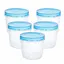 Пластиковые контейнеры для еды круглые PP 1 л с закручивающейся крышкой – набор 5 шт 88323 - миниатюра 3
