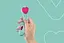 Вібратор FairyGasm HeartGem 10 см зелений - мініатюра 2
