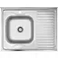 Кухонна мийка Kroner KRP Dekor - 6080L (0,6 мм) (CV022814) - мініатюра 1