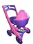 Коляска для кукол Doloni-toys с люлькой, фиолетовая, 0121/02 - миниатюра 1