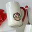 Кружка новогодняя Olens 8030-293-1 Рождественское утешение с крышкой и ложкой керамика 430мл Белая - миниатюра 3