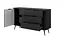Комод Perfect Home Ланте / Lante 1-дверний з 3 шухлядами і чорними ніжками 1D3S/138 Чорний (PFH-091117) - мініатюра 2