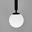 Підвісний світильник в чорному корпусі з білим плафоном Ø 14 см | Line F | Арт. A91087/1 BK - мініатюра 4