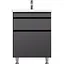 Тумба з умивальником AM.PM Hit 60 см підлогова графіт матовий M93A-FSX0602-WC0602GM38 Графіт - мініатюра 1