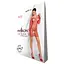 Бодистокинг-платье с глубоким воротом Passion BS093 red длинные рукава One size - миниатюра 4