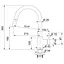 Змішувач для кухні Franke Lina, довжина виливу - 215 мм, витяжний, 1 важіль, онікс - мініатюра 2