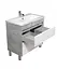 Тумба Мойдодир Polo Loft 80-U з умивальником Cosmo бетон з білим Сірий - мініатюра 4