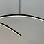 Видовжена чорна люстра із двома дугами у корпусі 120 см | Line F | Арт. MJ155-1200L BK - мініатюра 2