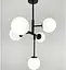 Люстра у каскадному каркасі чорного кольору з білими плафонами Line.F AOC 17/5 BK+WH - мініатюра 1