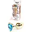 Анальна пробка Boss Of Toys Boss Series - Jewellery Gold Heart Plug Light Blue S, BS6400040, Золотий / Голубой - мініатюра 2