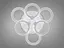 Люстра потолочная Romin LED Diasha белая 6 колец 74W - миниатюра 3