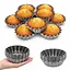 Формочки темные стальные для выпечки корзинок кексов и тарталеток Ø верх 15.5, низ 10.5, высота 5 см (набор из 10 штук) 88010 - миниатюра 1