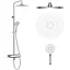 Душевая система с термостатом Imprese Centrum LX с изливом и полкой верхний душ d250 мм хром T-10260LX, Хром - миниатюра 1
