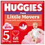 Уценка. Подгузники-трусики для девочек Huggies Little Movers Pants 5 (12-17 кг) 68 шт. - миниатюра 1