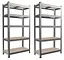 Набір з 2-х металевих стелажів (180 x 90 x 30 см) 5 полиць навантаження 175 кг на полицю Сірий - мініатюра 9