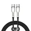 Кабель Baseus Type-C to Type-C Cafule Series Metal Data Cable 1 м 100 Вт (CATJK-C01) черный - миниатюра 1